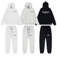 Men Women Fashion ESSENTIALS Three-Dimensional Silicone Letter Fleece Lining Hoodie
