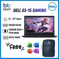 Dell G3 15 | i7 9th Gen | 16GB | 128GB SSD + 1TB HDD | GTX 1650 | 15.6" FHD | MS Office 2024