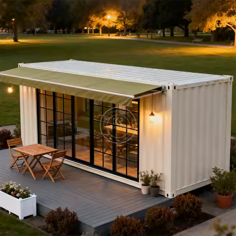 Prefab Expandable Container House Modern Colorful 20 Feet Container House Coffee Bar Shop Prefabrica