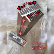Coolingheatsink 3U 40cm thick 6MM hs 3u 40 cm