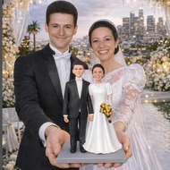 照片客製化新郎新娘公仔 訂製婚禮人像模型 新婚結婚訂婚紀念禮物