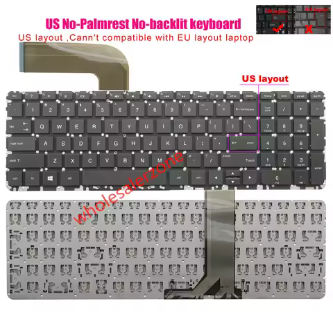 US Keyboard for HP Pavilion 17-P000,17-Pxxx Series 17-p120wm 17-p121wm 17-p147cl 17-p160nr 17-p161dx