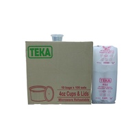Teka 2oz/4oz/10oz/12oz/16oz Round Container (50pcs±) / Bekas Makanan Bulat / Bekas Plastik