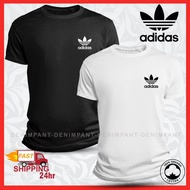 [50% GILA SALE ] BAJU ADIDAS T SHIRT UNISEX KAIN SEJUK  LELAKI/PEREMPUAN LENGAN PENDEK 100% COTTON S