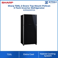 Sharp 720L 2 Doors Fridge Top Mount J-Tech Inverter Pelican Refrigerator SJP882MFGK