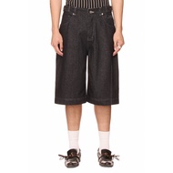 Unisex jean SHORTS – BEUTER WASHED DENIM SHORTS - BLACK