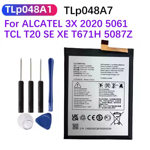 New 5000mAh TLp048A1 TLP048A7 Battery For ALCATEL 3X 2020 5061 TCL T20 SE XE T671H 5087Z