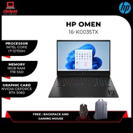 HP OMEN GAMING 16-K0035TX (I7-12700H, 16GB, 1TB SSD,RTX3060_6GB, 16.1'' QHD, BLACK-W11)