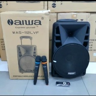 Portable Speaker Aiwa 12 Inch Isi 2Mic Wirelles pegang2 - AIWA 12 INCH