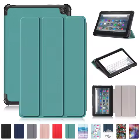 For Amazon Fire 7 2022 Case 7.0 inch Tri-Fold PU Leather Magnetic Stand Smart Cover For All New Kind