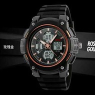 新款大表盤多功能雙顯示運動型防水電子手錶The new large dial multi-function dual-display waterproof waterproof electronic watches