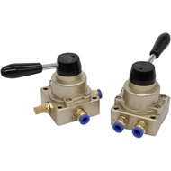 1 PCS Pneumatic Switch Manual Rotary Valve HV200D one in and Two Out Cylinder Control reversing Valv