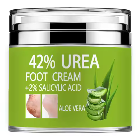 Urea Cream 42% Plus Salicylic Acid 2%, Lavender Foot Cream for Dry Cracked Heels Treatment Knees Elb