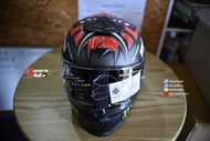 SCORPION EXO R1 AIR : FABIO MONSTER MATT BLACK/RED