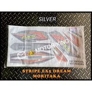 Sticker Stripe Cover Set Honda Ex5 Dream Silver MORITAKA