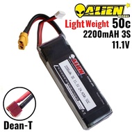 Alienmodel 3S 11.1V 2200mAh 50C Lipo Battery with Dean-T Plug AL2200/50-3SD