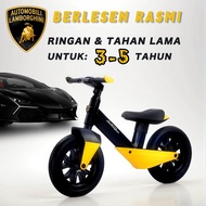 Lamborghini Official Balance Bike with Four 4 Wheels For 18 - 36 Months Baby Walker Outdoor Toys 4 W