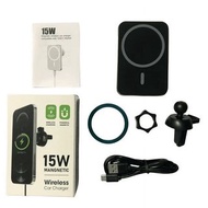 AALLC 15W Magnetic Wireless Car Charger with Air Vent Phone Holder  15W 磁吸無線車載充電器  磁吸式無線車用充電器，附出風口手機