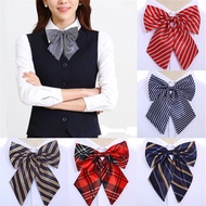 โบว์ หูกระต่าย ผู้หญิง Ladies Large Bowtie Oversize Bow tie For Women Uniform Collar Butterfly Bow knot Adult Solid Bow Ties Cravats Girls Red Bowties