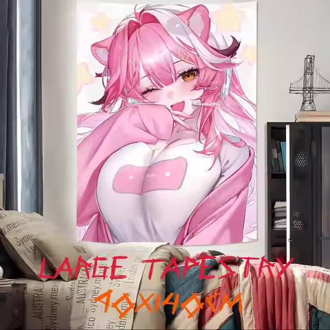 Kawaii Hot Girl Raora panthera Tapestry Decoration Bedroom Dormitory Background Cloth Holiday Home P