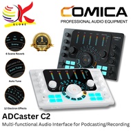 COMICA ADCASTER C2 MULTI-FUNCTIONAL AUDIO INTERFACE WITH I/O INTERFACES, 8 SOUND PADS FOR PODCASTING