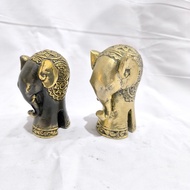 Elephant decoration table, 10cm brass elephant statue
