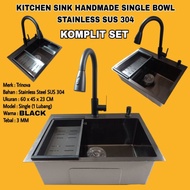Kitchen Sink Bak Cuci Piring Wastafel 1 Lubang BCP-6045 Stainless