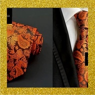 Dasi Batik Pria Warna Orange Tua 3 Inch Platinum Class - instant 2 inch(E5H1) dasi hitam polos TERLA