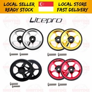 Litepro Ultralight 60mm Easy Wheels Ezywheel Easy Push Wheels Sealed Bearings For Folding Bike Trifold Bicycle