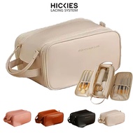 Pu Leather Makeup And Cosmetic Bag - Large Capacity - Zippered - Convenient, Versatile - HICKIES LACING SYSTE