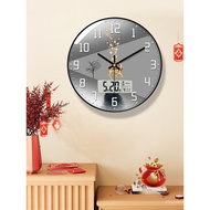 Living Room Calendar Wall Watch Mute Perpetual Calendar Wall Wall Clock Chinese Style with Quartz Cl