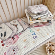 Cute Little Bear Ice Silk Latex Mat Bedsheet  60*120cm Size  Ice silk mat two-piece Baby seating mat Pillow