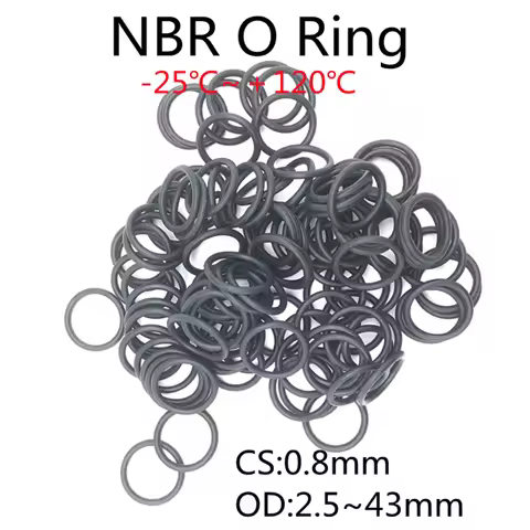 20pcs O Ring Gasket CS 0.8mm OD 2.5 ~ 43 mm NBR Automobile Nitrile Rubber Round O Type Corrosion Oil