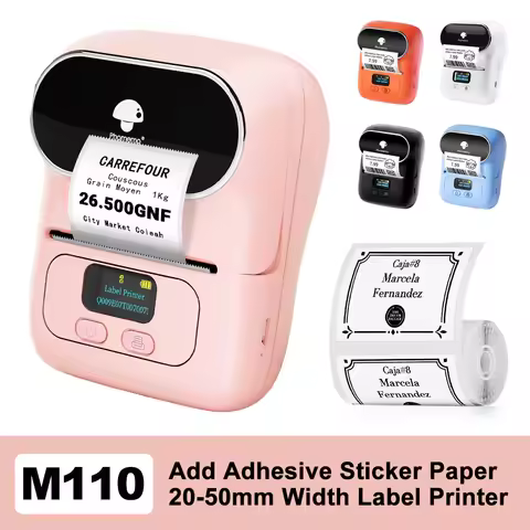 M110 Label Makers - Barcode Label Printer Bluetooth Label Maker Portable Thermal Printer for Small B