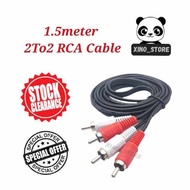 2to2 RCA Cable 1.5meter Audio Cable Dual RCA Audio AV Cable 2 RCA to 2 RCA Cable 1.5meter 2 RCA Male To 2 RCA Male Cable