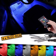 LED Remote Control RGB Car Interior Floor Ambient foot Light lamp Strip mood bezza saga myvi axia 20