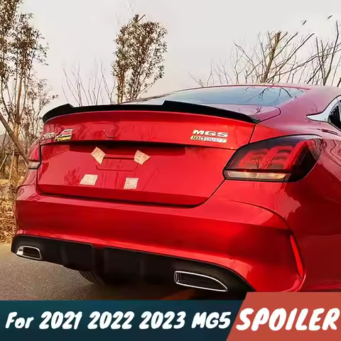 For 2021 2022 2023 MG5 ABS Plastic Car Rear Trunk Lid Lip Sport Styling Spoiler Wings Exterior Tunin