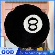 60/80cm Black 8 ball cashmere carpet room bedroom Non slip mat