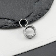 Pure Titanium Alloy Universal Joint Capsule Keychain 360° Rotation Double Sided Automotive Key Ring