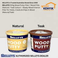 SELLEYS 500g Wood Putty Filler / Wood Filla / Wood Filler (Natural / Teak Colour)