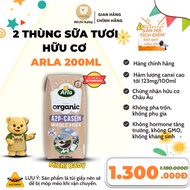 Combo 2 Thùng- 40 Hộp Sữa Tươi UHT Hữu Cơ Đạm A2 Arla Đan Mạch 200ml - Michi Baby MC888