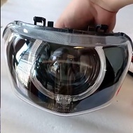 ไฟหน้ารถจักรยานยนต์ LED Laser Lens 75W กันน็อคแบบพร้อมครอบ ไฟส่องสว่างสูง 5 ชั้น สำหรับรถจักรยานยนต์