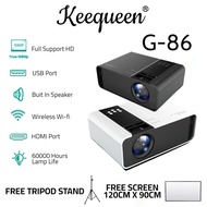 KEEQUEEN 6000 lumens G86 Projector FULL HD 1080P Android Mini Projector WIFI LCD Led 80 Protable Projector