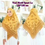 F7. Jilbab Segiempat Voal Syari Motif 130 x 130