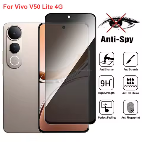 For Vivo V50 Lite 4G Anti Spy Privacy Tempered Glass Screen Protector Compatible For VivoV50 Lite Fu