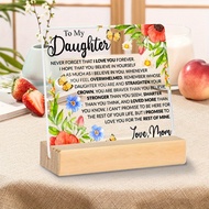 TEMU [2d Flat] 1pc Squareacrylic With Wooden Base, For My , Organize Your Crown, Meaningful Keepsake
