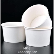 Ice Cream Cup  3oz / 5oz / 8oz / 10oz/ 12oz White Paper Ice Cream Cup /Cawan Kertas Kecil Putih Ais 