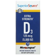 Superior Source Extra Strength D3 125 mcg (5,000 IU) 100 MicroLingual Instant Dissolve Tablets