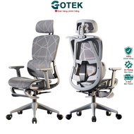 GOTEK G8D high-end ergonomic chair with full breathable mesh and multi-function adjustment with foot