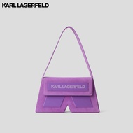 Karl Lagerfeld - IKON K MEDIUM SUEDE SHOULDER BAG  236W3184 กระเป๋าสะพาย